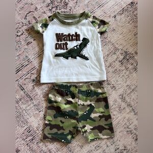 Gymboree Kids Pajamas - White and Green Camo